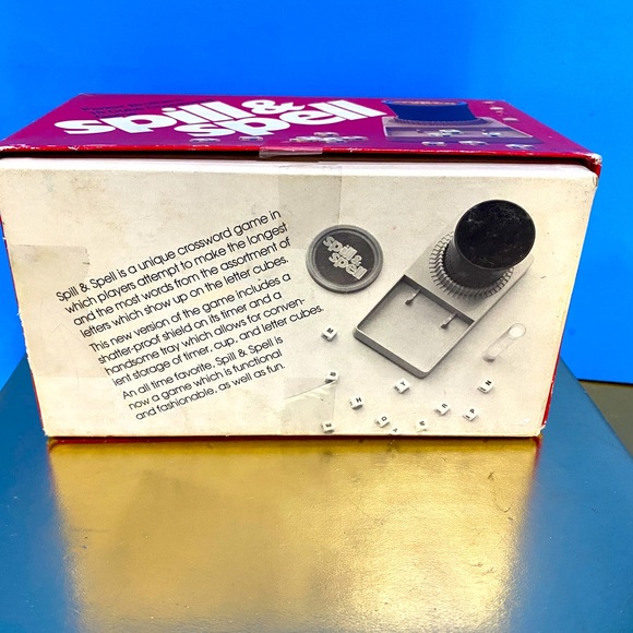 VINTAGE 70’s GAME PARKER BROTHEZrS SPILL & SPELL 15 CUBE CROSSWORD GAME COMPLETE - Picture 11 of 12